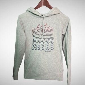 Patagonia Sweater Womens Small Grey Pull Over Hoodie Pre Owned Long Sleeve